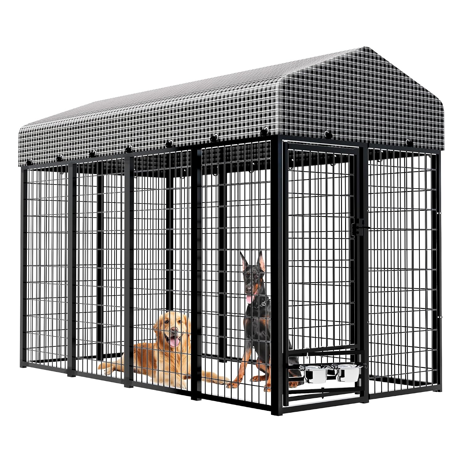 Heavy-Duty Dog Kennel with Roo - Feeding recension och pris