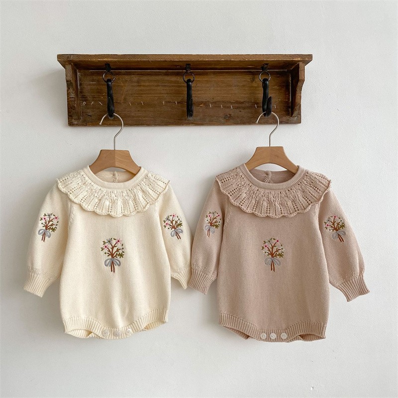 Spring Autumn Newborn Knitting - Newborn Baby Girl Romper Floral recension och pris
