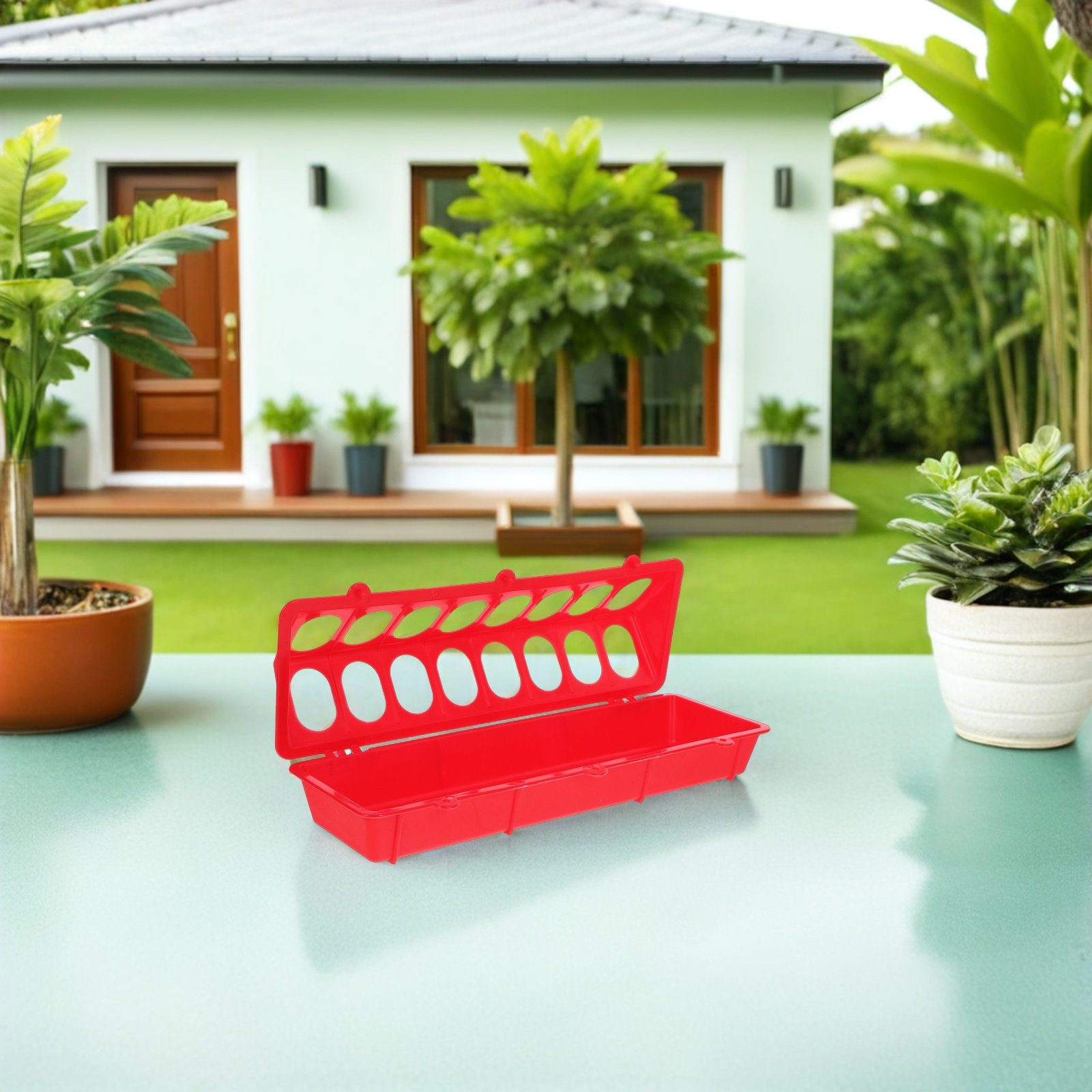 4Pcs Poultry Feeder Plastic Fl - Feeding recension och pris