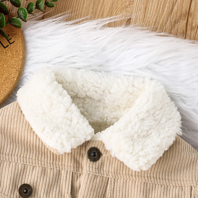 Baby Corduroy Fleece Lined Jac - Toddler Boy Winter Fleece Jacket recension och pris