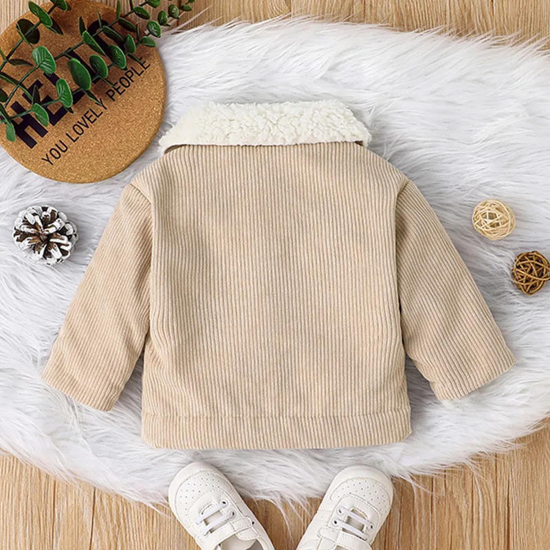 Baby Corduroy Fleece Lined Jac - Toddler Boy Winter Fleece Jacket recension och pris