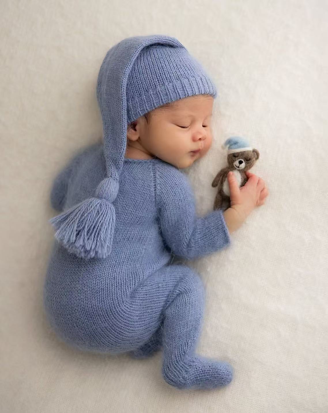 Newborn Baby Knitted Romper an - Infant Photography Props Outfit recension och pris