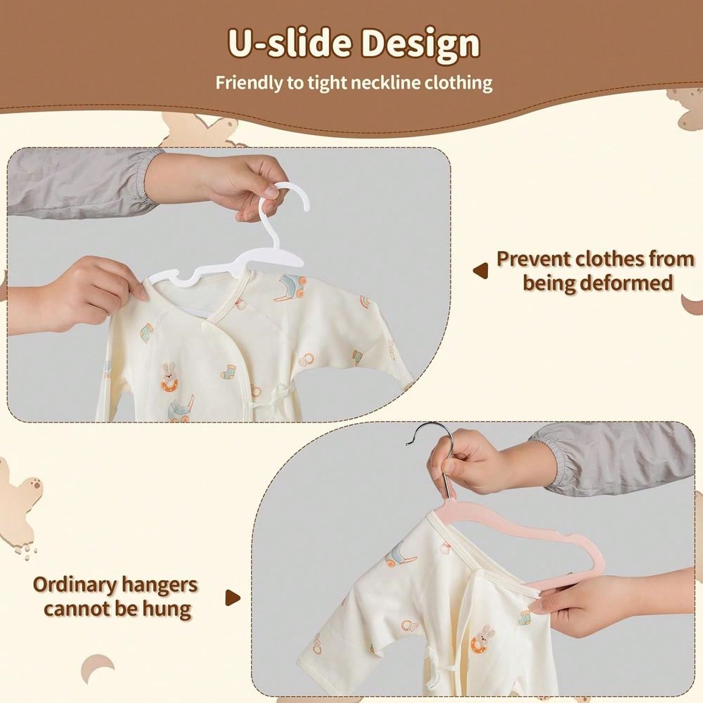 70 100 Pack Kids Hangers Plast - Baby Clothes recension och pris